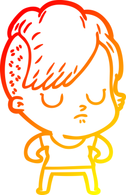 Bir insan tarafından çizilmiş bir karikatür kadın çizimi