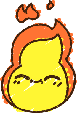 Bir insan tarafından çizilen Mutlu Ateş Tebeşiri