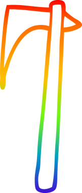 gökkuşağı gradyan çizgisi bir insan tarafından çizilmiş viking baltası