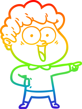 Bir insan tarafından çizilmiş mutlu bir adamın çizgi çizimi.