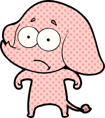 bir insan tarafından çizilmiş belirsiz bir fil.