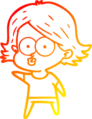 Bir insan tarafından somurtulmuş çizgi film kızı çizimi.