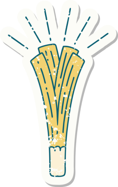 Bir insan tarafından çizilmiş eski bir dövme çıkartması.