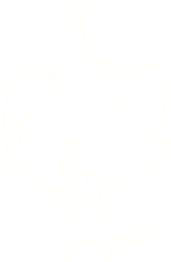 Bir insan tarafından çizilen Noel Köpeği Tebeşiri