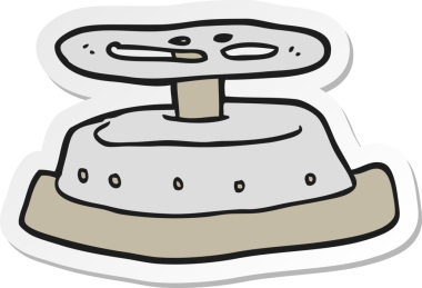 Bir insan tarafından çizilmiş karikatür mühürlü sığınak kapısının çıkartması.