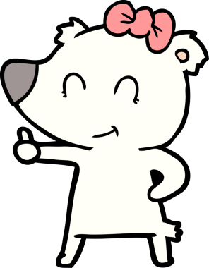 Bir insan tarafından çizilmiş kutup ayısı karikatürü