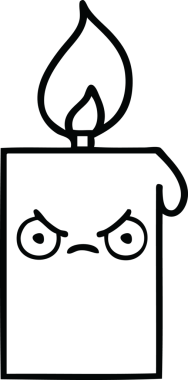 Bir insan tarafından çizilmiş mum çizimi.
