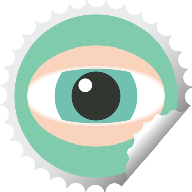 bir insan tarafından çizilmiş görsel vektör illüstrasyon yuvarlak etiket