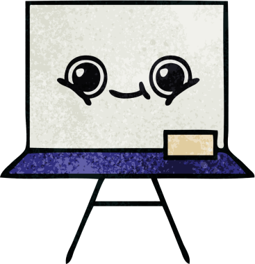 Bir insan tarafından çizilmiş beyaz bir panonun retro grunge desen karikatürü