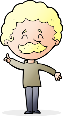 Bir insan tarafından çizilmiş bir fikri olan çizgi film adamı.