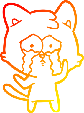 Bir insan tarafından çizilmiş, ağlayan bir karikatür çizimi.