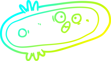 Bir insan tarafından çizilmiş soğuk gradyan çizgi çizimi.