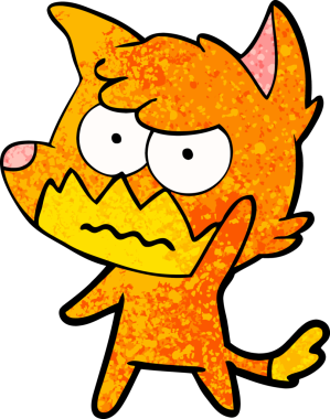 Bir insan tarafından çizilmiş bir tilki.