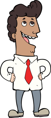 bir insan tarafından çizilmiş karikatür işadamı