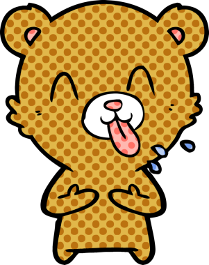 Bir insan tarafından çizilmiş bir çizgi film karakteri.