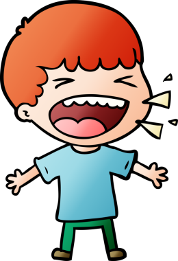 Bir insan tarafından çizilmiş gülen adam.