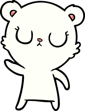 Bir insan tarafından çizilmiş kutup ayısı karikatürü