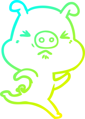 Bir insan tarafından çizilen, soğuk gradyan çizgi film çizimi.