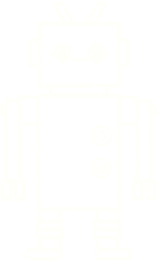 Bir insan tarafından çizilen robot tebeşiri.