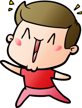 Bir insan tarafından çizilmiş mutlu bir adam.