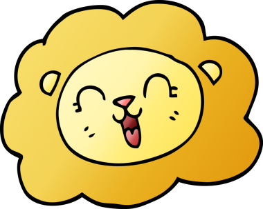 Bir insan tarafından çizilmiş karalama aslanı.