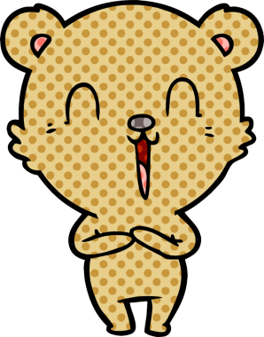 Bir insan tarafından çizilmiş bir çizgi film karakteri.