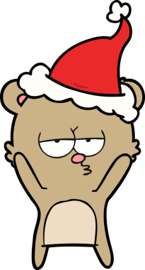 Bir insan tarafından çizilmiş Noel Baba şapkasının çizilmiş hali.