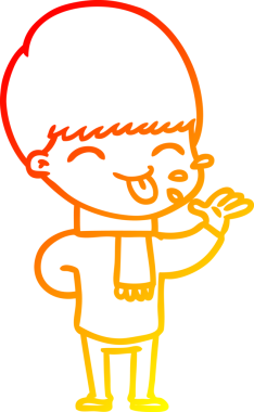 İnsan tarafından çizilmiş bir çizgi film karakterinin sıcak çizgi çizimi.