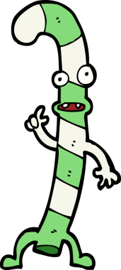 Bir insan tarafından çizilmiş noel şekeri kamışları.