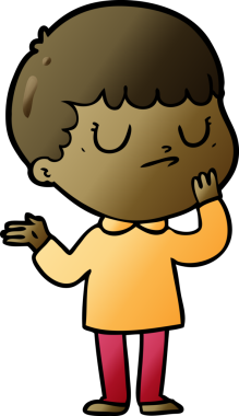 Bir insan tarafından çizilmiş huysuz çocuk çizgi filmi.