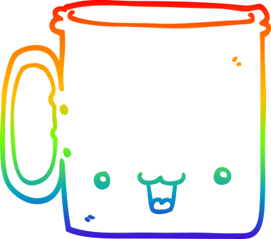 gökkuşağı gradyanı bir insan tarafından çizilmiş bir karikatür kabının çizimi