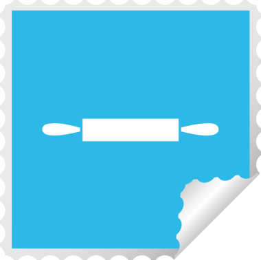 Bir insan tarafından çizilmiş merdanenin kare kabuk soyucu karikatürü.