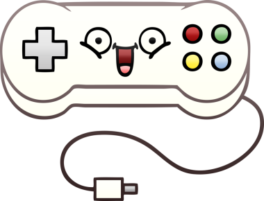 Bir insan tarafından çizilen oyun denetleyicisinin gölgelendirilmiş gradyanı