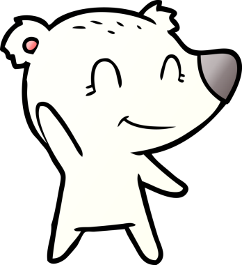 Bir insan tarafından çizilmiş kutup ayısı karikatürü