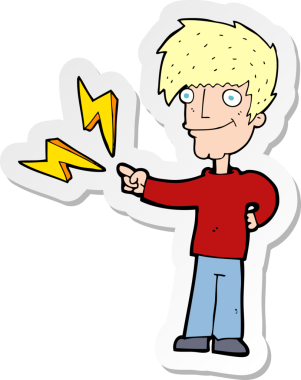 Bir insan tarafından çizilmiş mutlu bir adamın çıkartması.