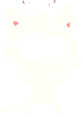 Bir insan tarafından çizilmiş düz renkli çizgi film.