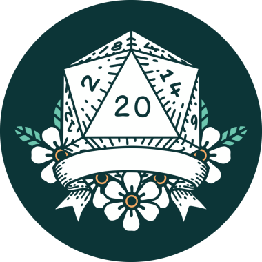 Bir insan tarafından çizilen 20 kritik vuruşun simgesi