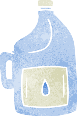 Bir insan tarafından çizilmiş büyük bir içki şişesinin retro karalaması.