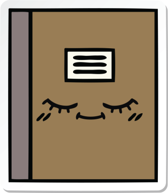 Bir insan tarafından çizilmiş şirin bir çizgi roman çıkartması.