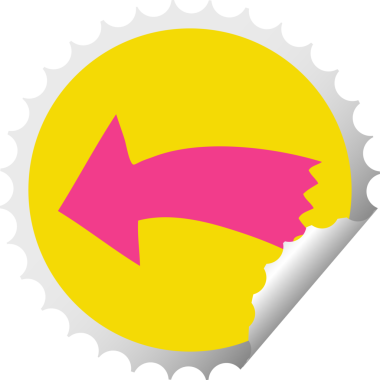 Bir insan tarafından çizilmiş dairesel soyma etiketi.