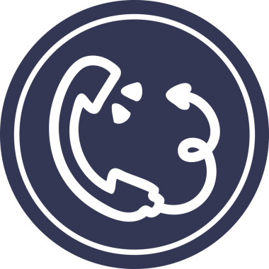 Bir insan tarafından çizilmiş, şeytan kuyruklu yuvarlak simgeli telefon ahizesi.