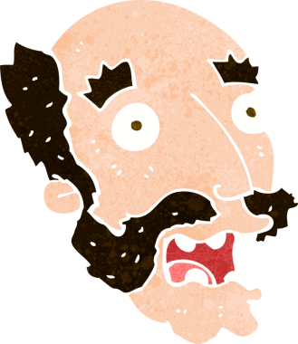 Karikatür bir insan tarafından çizilmiş yaşlı bir adamı şok etti.