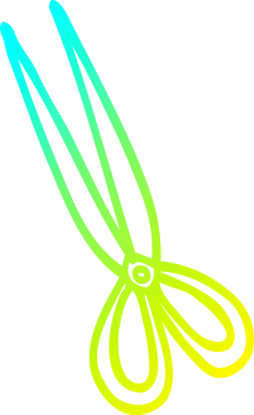 Bir insan tarafından çizilmiş bir makas çizimi.