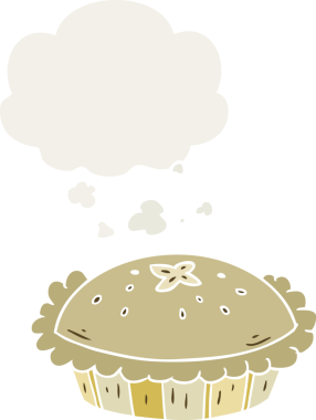 Düşünce baloncuklu karikatür turtası insan tarafından çizilmiş.