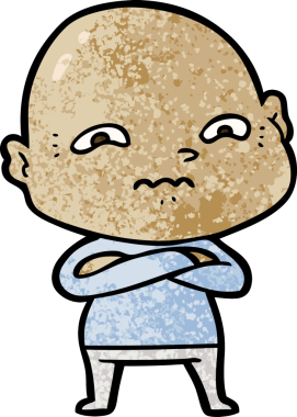 bir insan tarafından çizilmiş sinirli bir adam.