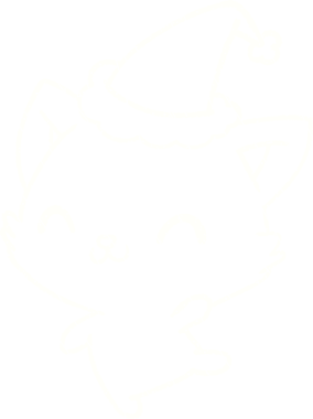 Bir insan tarafından çizilen Noel Kedisi Tebeşiri