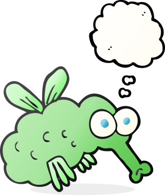 Bir insan tarafından çizilmiş serbest çizim balon karikatür sineği