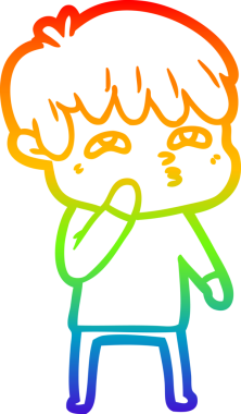 Gökkuşağı gradyanı çizimi Bir insan tarafından çizilmiş tuhaf bir çizgi