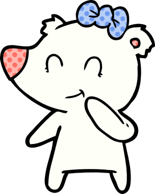 Bir insan tarafından çizilmiş kutup ayısı karikatürü