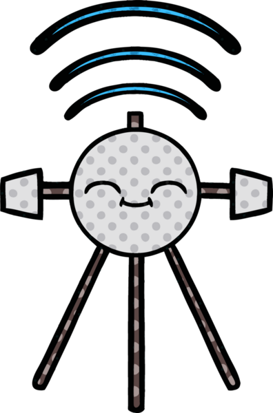 Bir insan tarafından çizilmiş bir uydunun çizgi roman tarzı